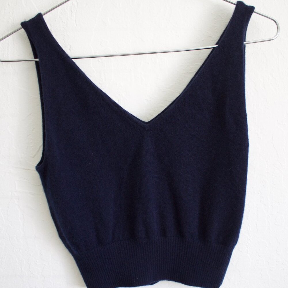 Quince 100% Mongolian Cashmere Cropped Top